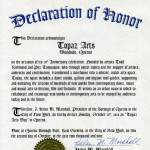 Topaz Receives Declaration of Honor